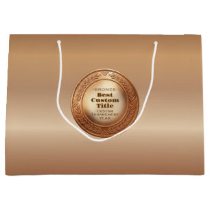 Medal Custom 3D Realistic Editable Foil Bronze Large Gift Bag