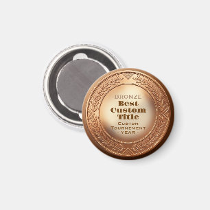 Medal Custom 3D Realistic Editable Foil Bronze Magnet