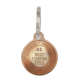 Medal Custom 3D Realistic Editable Foil Bronze Pet Tag