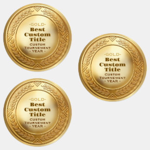 Medal Custom 3D Realistic Editable Foil Gold