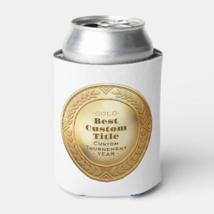 Medal Custom 3D Realistic Editable Foil Gold Can Cooler