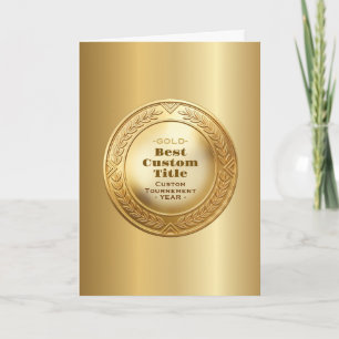 Medal Custom 3D Realistic Editable Foil Gold Card