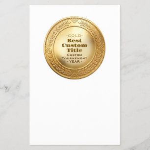 Medal Custom 3D Realistic Editable Foil Gold Flyer