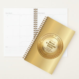 Medal Custom 3D Realistic Editable Foil Gold Planner
