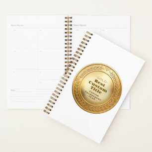 Medal Custom 3D Realistic Editable Foil Gold Planner
