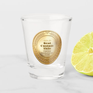 Medal Custom 3D Realistic Editable Foil Gold Shot Glass