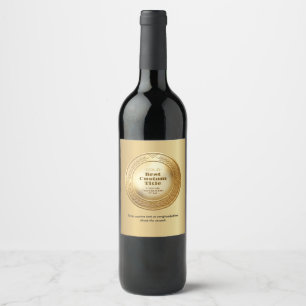 Medal Custom 3D Realistic Editable Foil Gold Wine Label