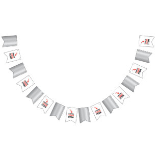 Medal Custom 3D Realistic Editable Foil Silver Bunting