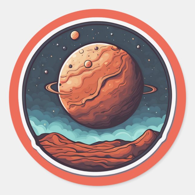 Medal for the best Astronaunt in the world Classic Round Sticker (Front)