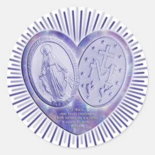 medal miraculeuse / marvelous medal classic round sticker