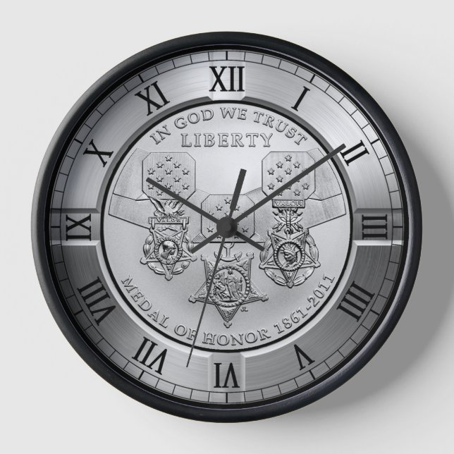 Medal Of Honour Commemorative Silver Dollar ~ * ~  Clock (Front)