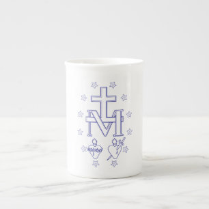 Medal of Our Lady of Graces Bone China Mug