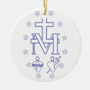 Medal of Our Lady of Graces Ceramic Tree Decoration