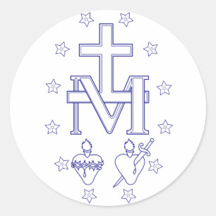 Medal of Our Lady of Graces Classic Round Sticker