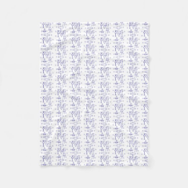 Medal of Our Lady of Graces Fleece Blanket (Front)