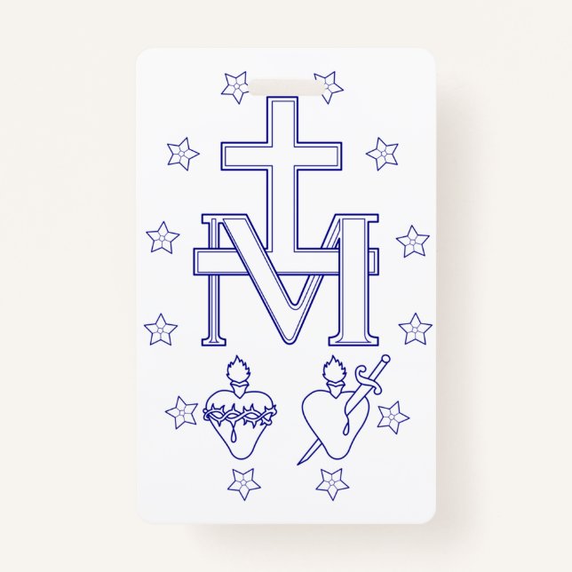 Medal of Our Lady of Graces ID Badge (Front)