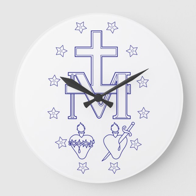 Medal of Our Lady of Graces Large Clock (Front)