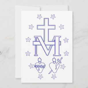 Medal of Our Lady of Graces Miraculous Fine Art Invitation