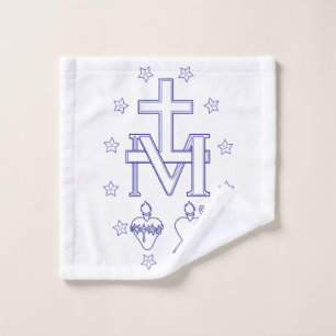 Medal of Our Lady of Graces Miraculous Fine Art Wash Cloth