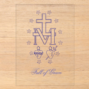 Medal of Our Lady of Graces Miraculous Medal Acrylic Invitations