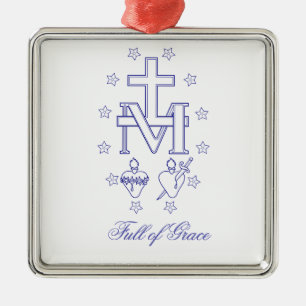 Medal of Our Lady of Graces Miraculous Medal Metal Tree Decoration