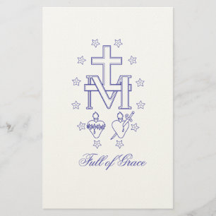 Medal of Our Lady of Graces Miraculous Medal Stationery