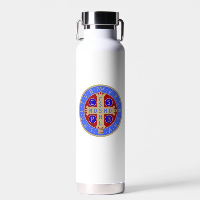 Medal of St. Benedict Water Bottle (Front)