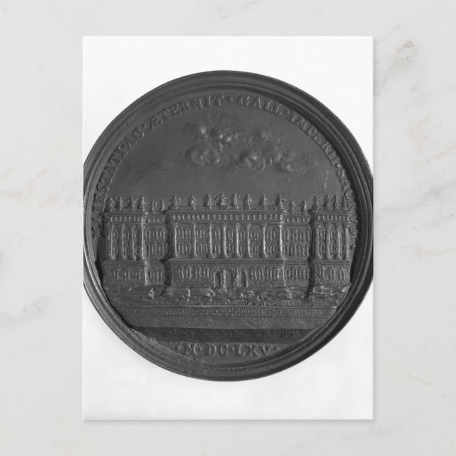 Medal with Bernini's design for the Louvre Postcard (Front)