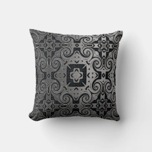 Medalian Black/Silver-Texture 1 Design 2 Cushion