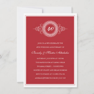 Medallion Anniversary Party Invitation