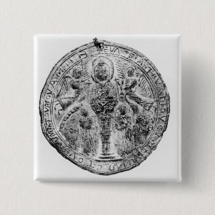 Medallion decorated in the cloisonne technique 15 cm square badge