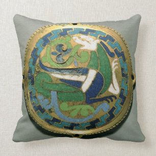 Medallion depicting a dragon, French, from Conques Cushion