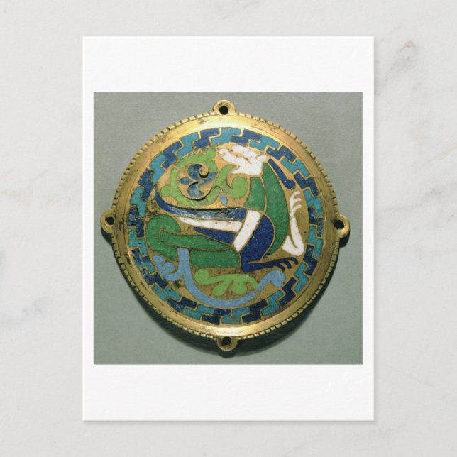 Medallion depicting a dragon, French, from Conques Postcard (Front)