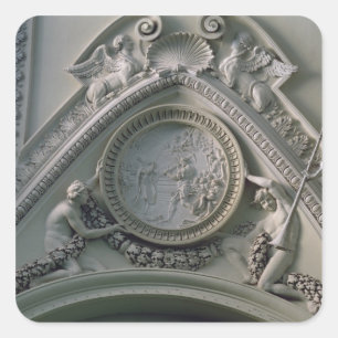 Medallion depicting Emperor Constantine Square Sticker