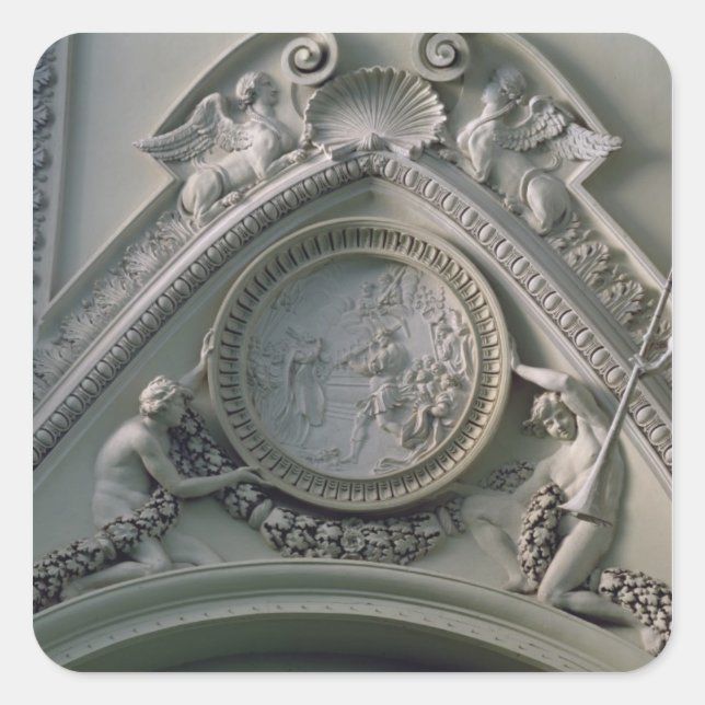 Medallion depicting Emperor Constantine Square Sticker (Front)