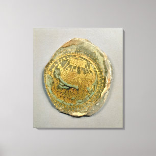 Medallion depicting Jonah and the whale, Roman, 4t Canvas Print