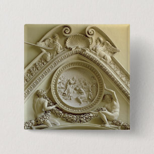 Medallion depicting the Baptism of Constantine 15 Cm Square Badge