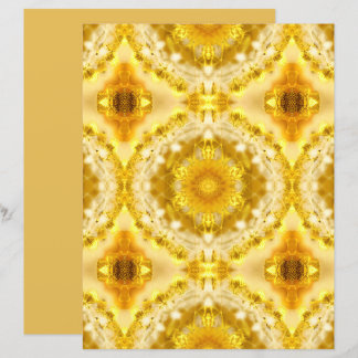 Medallion in Mustard Golden Yellow Batik Pattern
