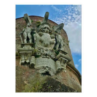Medallion on the Outer Wall of Siena, Italy Photo Print