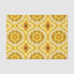 Medallion Pattern in Mustard Yellow Batik Pattern Tissue Paper
