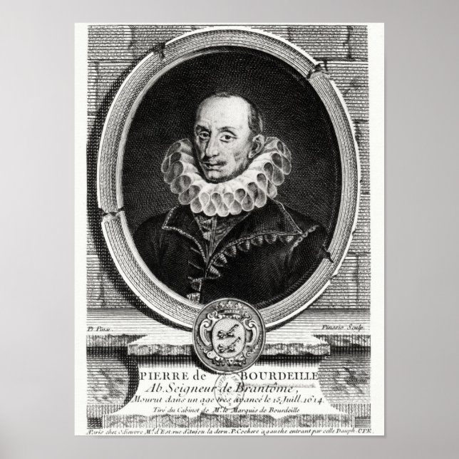 Medallion portrait of Pierre de Bourdeille Poster (Front)