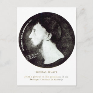 Medallion portrait postcard