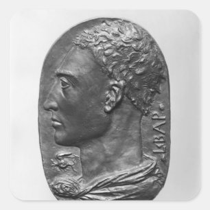 Medallion Self Portrait Square Sticker