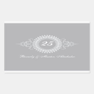 Medallion Silver Anniversary Sticker