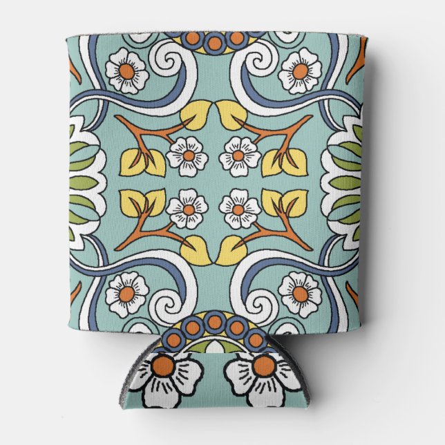 Medallion Turkish Style Vintage Pattern Can Cooler (Front)