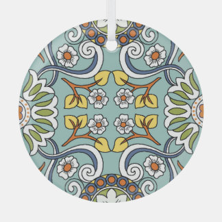 Medallion Turkish Style Vintage Pattern Glass Tree Decoration