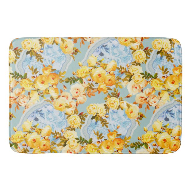 Medallions and Roses Bath Mat (Front)