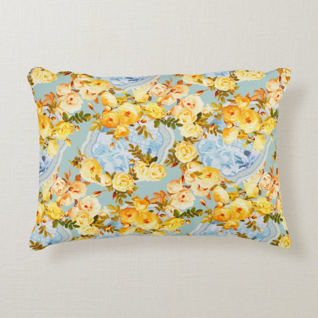 Medallions and Roses Decorative Cushion (Front)