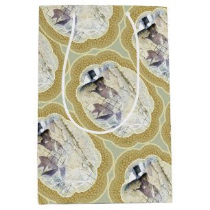 Medallions in Blue and Earth Green Medium Gift Bag