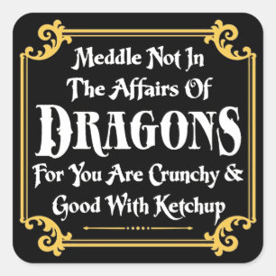 Meddle Not Square Sticker